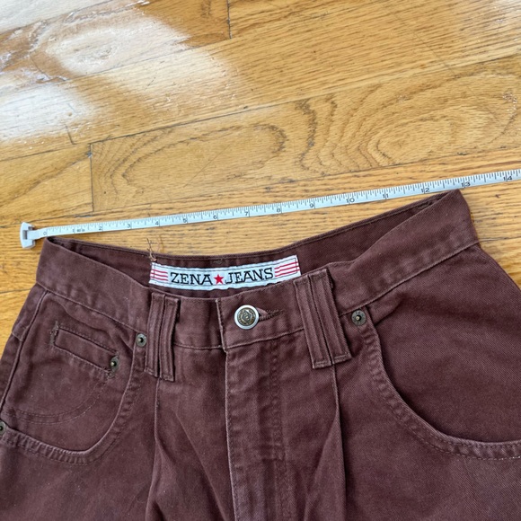 Zena Jeans brown raw hem jeans - Picture 9 of 12